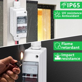 CNLonQcom 63 Amp Solar Disconnect Switch DC500V Circuit Breaker AC 120V/240V Disconnect Box Outdoor IP65 Waterproof