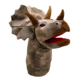 The Puppet Company - Large Dino Heads - Triceratops Hand Puppet