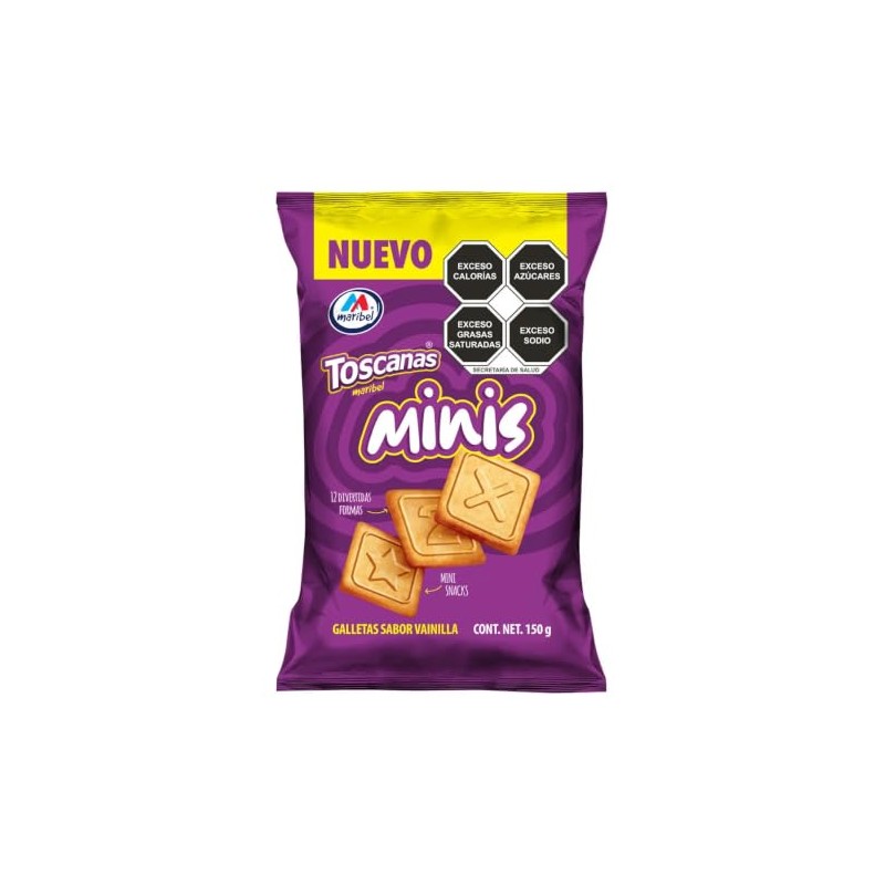 Maribel Mini Toscanas Galletas Vainilla 150g 12 Figuras Divertidas Crujientes