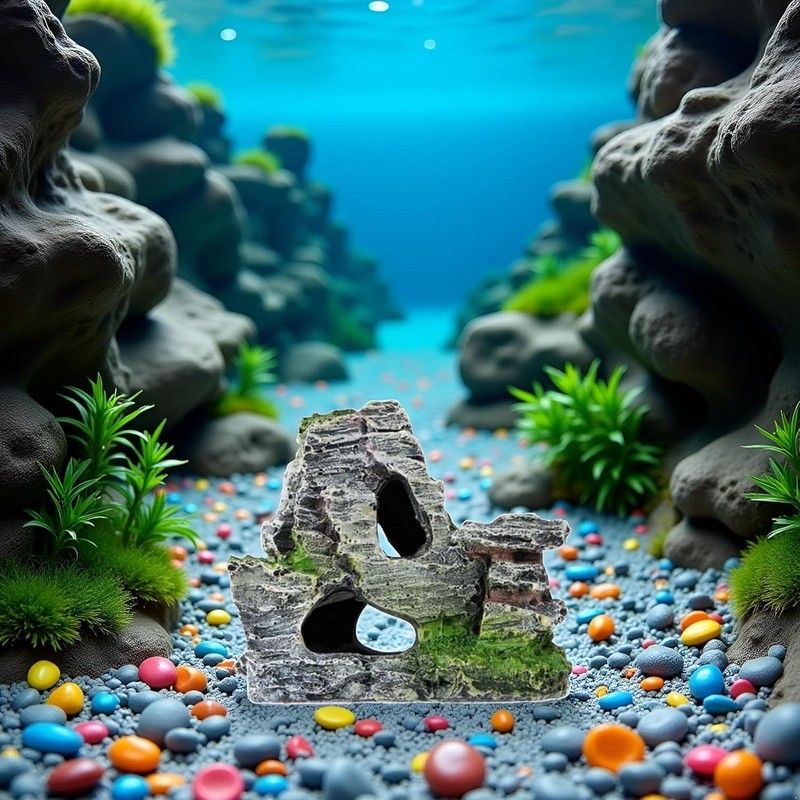 Artificial Moss Rock Aquarium Stone Cave – Resin Fish Tank