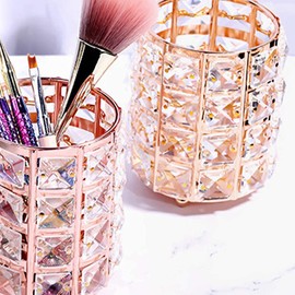 Jrancc Make Up Brush Holder Makeup Brush Storage Gold 12 x 9.5 cm for Wedding Festival Home Decoration