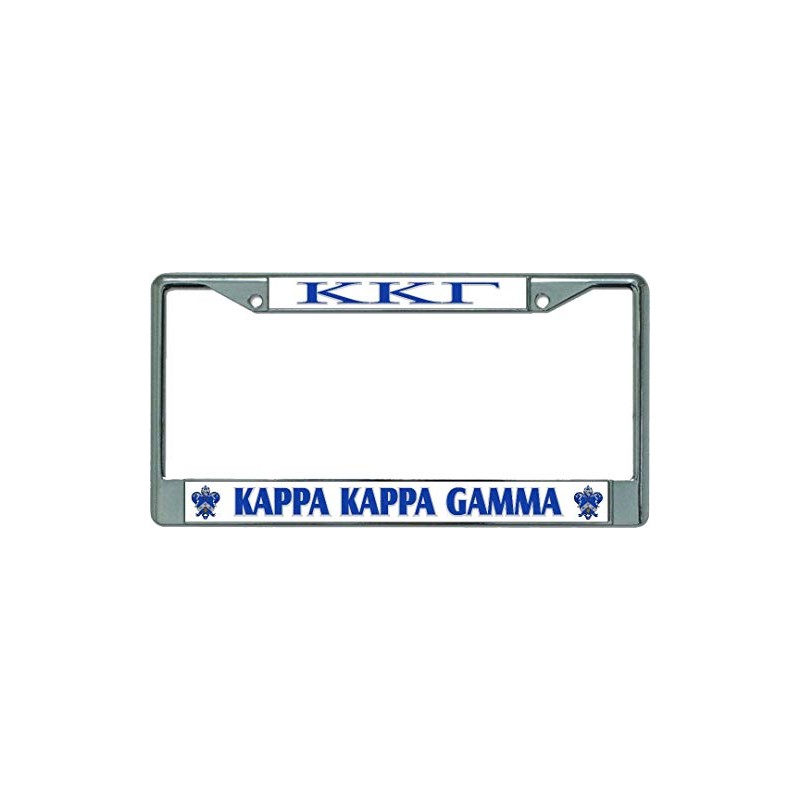 Kappa Kappa Gamma Chrome License Plate Frame