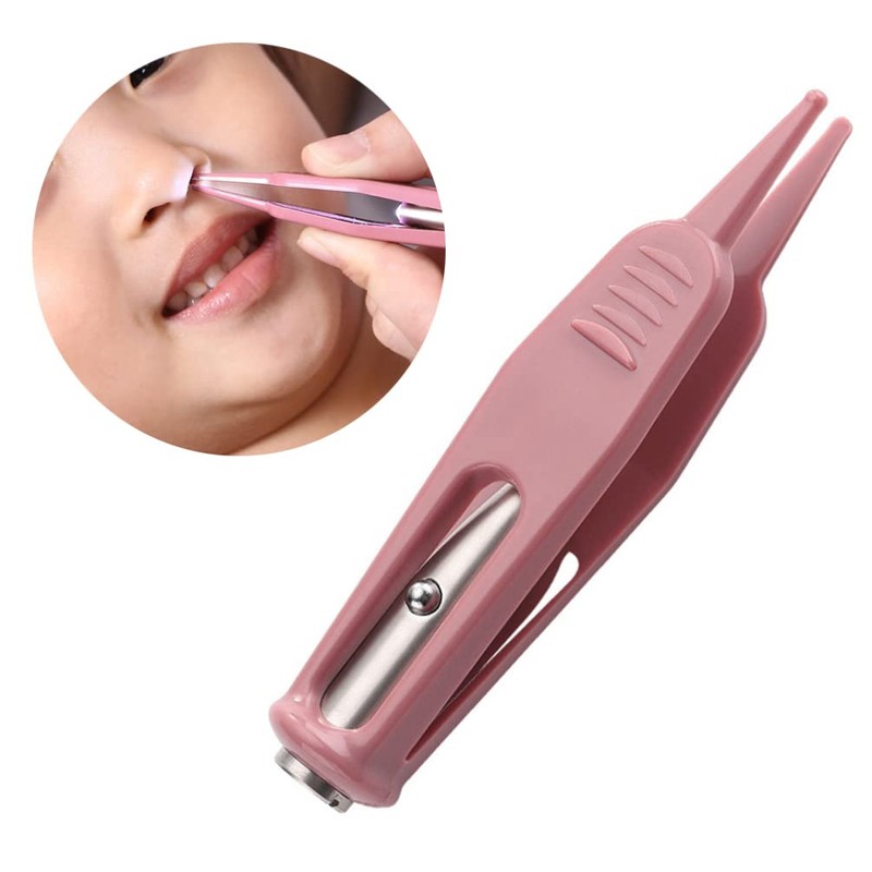 Alipis Led Light Nose Cleaning Clip Tweezers Safe Ear Care