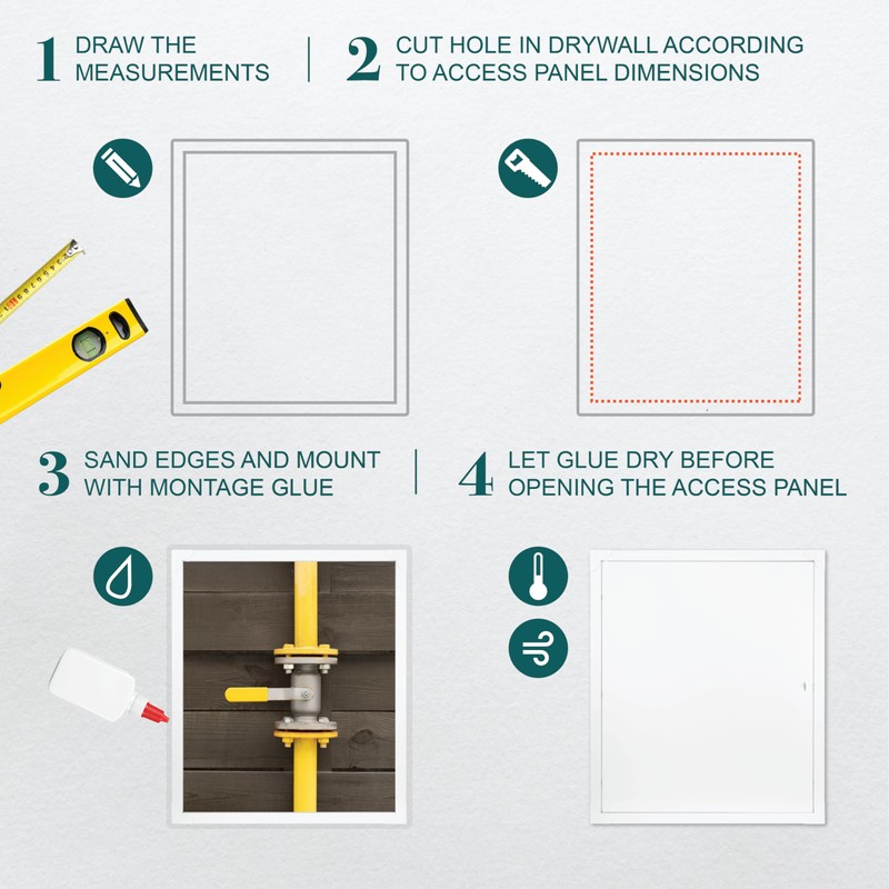 ECOPRO VENT 20" x 24" White Metal Access Panel. Service