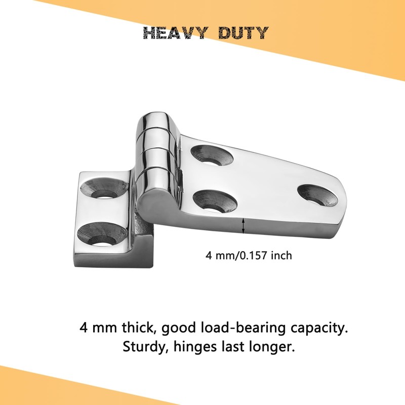 DIALESHU 2 Pack Heavy Duty Boat Hinges 316 Stainless Steel