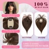 EAVFEFE Hair Toppers for Women Real Human Hair 10 Inch