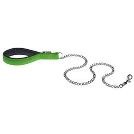 Ferplast DAYTONA GM Extra-Strong Dog Lead - Soft Padded Handle - Metal Chain - Italian Design - 100 x 2.5 cm, Green