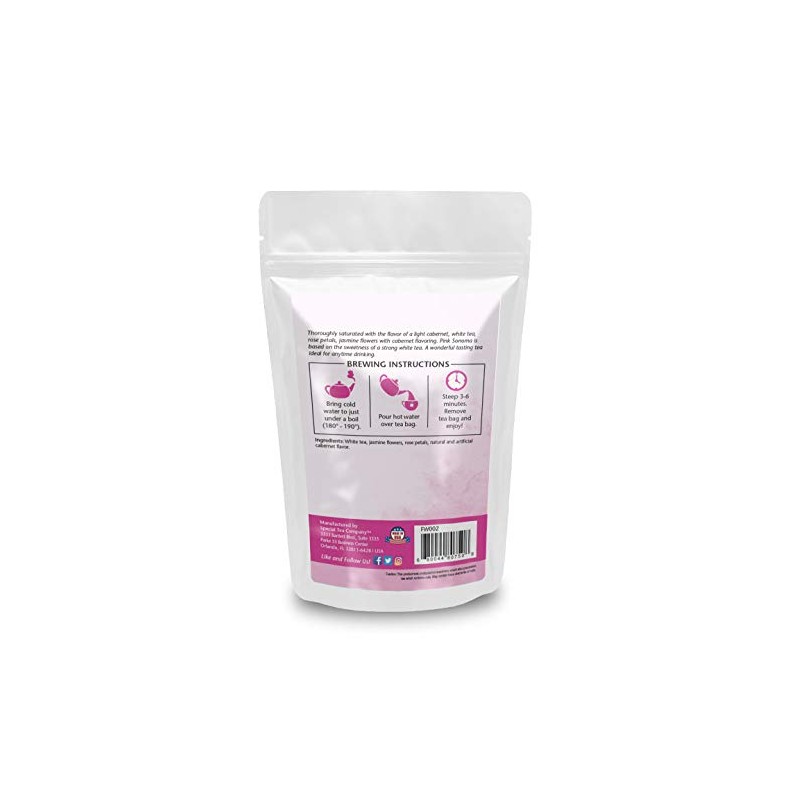 Special Tea Pink Sonoma White Tea, 20 Tea Bags