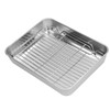 Roasting Pan and Rack Set Stainless Steel Easy Clean Rectangular