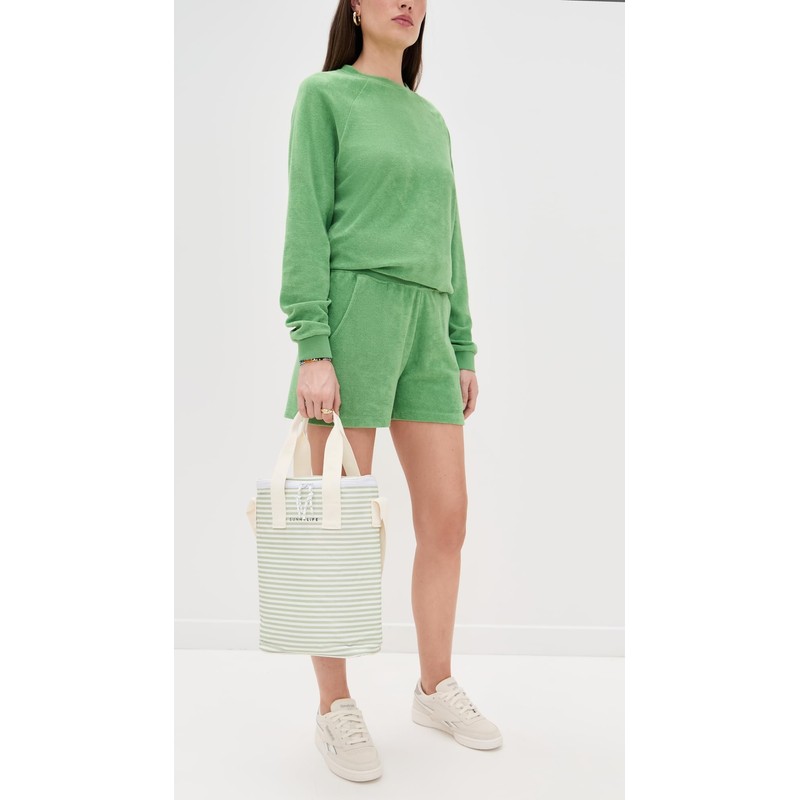 SunnyLife Women's Light Cooler Drinks Bag, Sage Stripe, One size