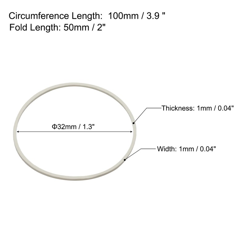 sourcing map 100 Pack Rubber Band Stretchable Rubber Elastic Band