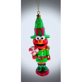 Sesame Street Elmo Christmas Tree Ornament Nutcracker Lollipop Holiday Gifts 4"