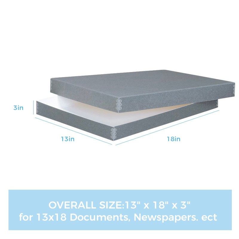 Lineco, Archival Newspaper Preservation Storage Box, Drop Front Design with