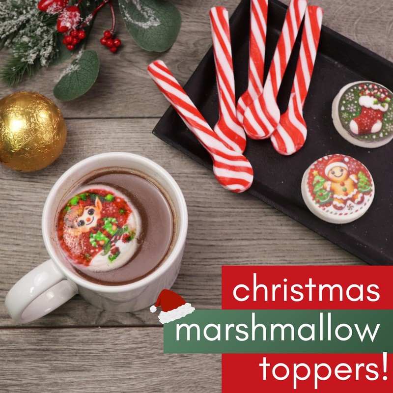 Christmas Marshmallow Toppers, Perfect for Hot Cocoa Toppings or Dessert