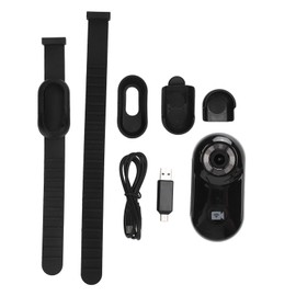 Cat Collar Camera 120 Deg Wide Angle HD Image Video Recording Dog Tracking Magnetic Collar Camera for Indoor Outdoor Riding Black