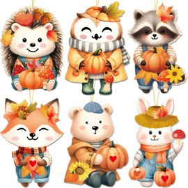 Treasure Cove Fall Craft Kits Autumn Animals Sticker Crafts DIY Fall Ornaments Thanksgiving Crafts Bulk for Kids Autumn Harvest Party Home Classroom Activities Decorations Supplies 24PCS