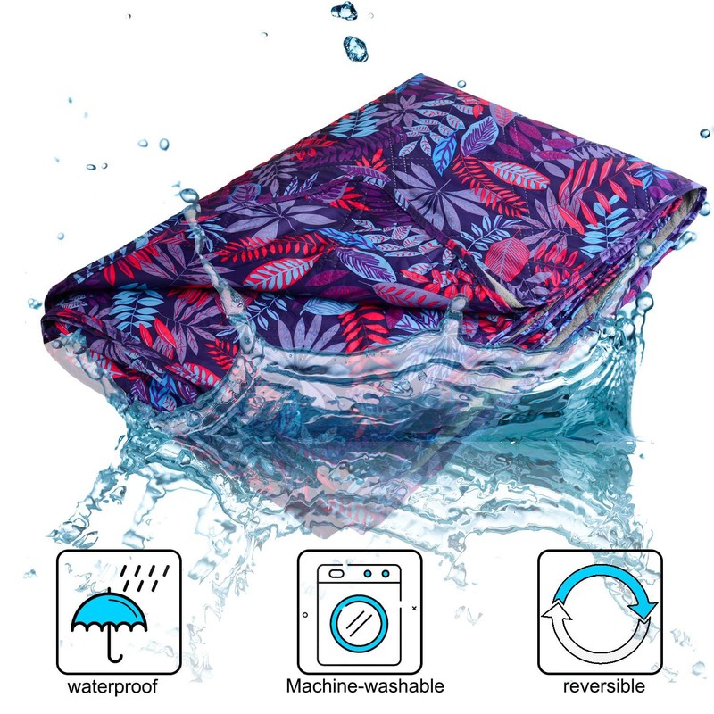 Outdoor Waterproof Blanket Nylon Fleece Picnic Mat – Extra Large
