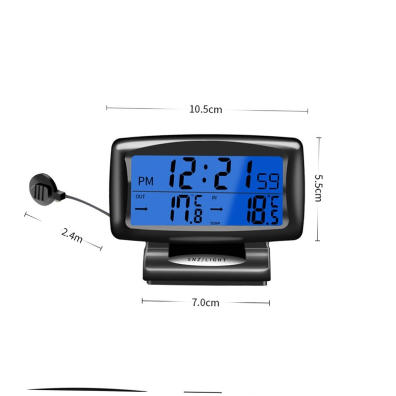 CHILDWEET Mechanical Car Thermometer Night Light Dual Temperature Gauge for