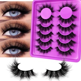 6 Paare Clear Band Künstliche Wimpern Katzenauge, 15mm Flauschiges Cat-Eye Russische Volume Strip Lashes D Curly Wispy Falsche Wimpern Natural Look Wimpern Extensions(G6)