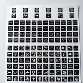 Car Sticker Multifunctional Car Sticker with Luminous Buttons, Funny Car Stickers, Stickers with Luminous Buttons for Dashboard