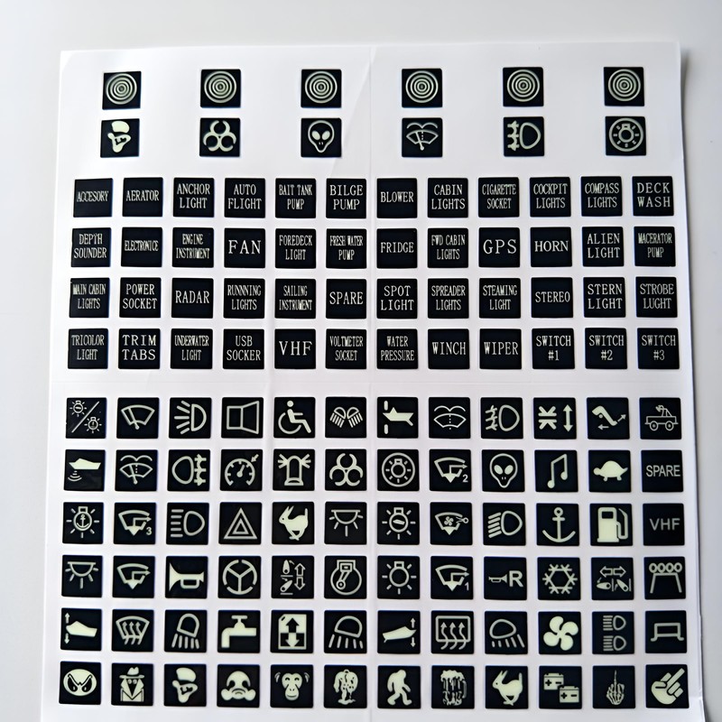 Car Sticker Multifunctional Car Sticker with Luminous Buttons, Funny Car