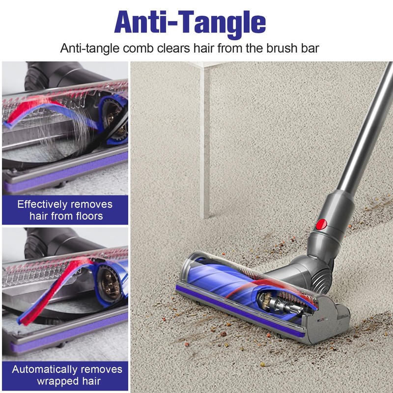 DrRobor Ersatzteile Bürste für Dyson V12 Detect Slim Anti-Verwirrung Bodendüse,