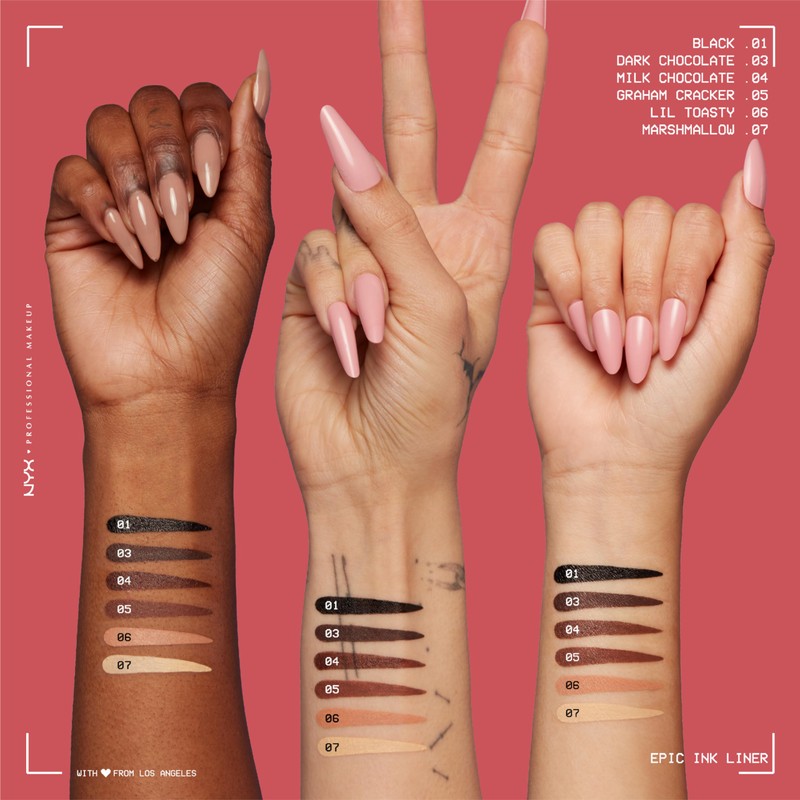 NYX Professional Makeup Epic Ink Eyeliner, Highly Pigmented Felt Tip