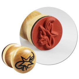 com-four® Set of 12 Wooden Stamps in Assorted Designs (12 Pieces)