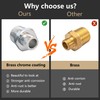 1/2 to 3/8 Reducer Faucet Adapter,Brass Water Pipe Connector 3/8