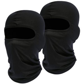 COMFORTIS Balaclava Balaclava, 2 Pieces, Full Face Mask, Neck Warmer, Men's, Women(Black (2 Pieces))