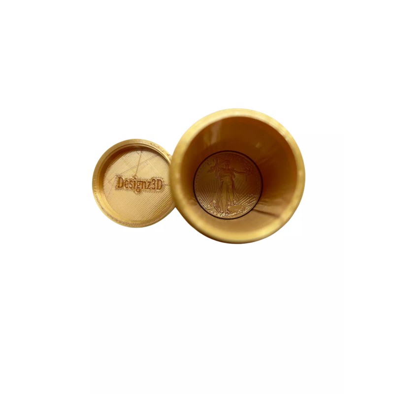 Designz3D 1oz Gold Coin Holder, airtight (Holds 20)
