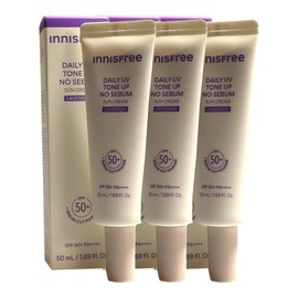 Innisfree Daily UV Tone Up No-Sebum Sun Cream Lavender 50ml x 3 / 이니스프리 데일리 유브이 톤업 노세범 선크림 라벤더 50ml x3개