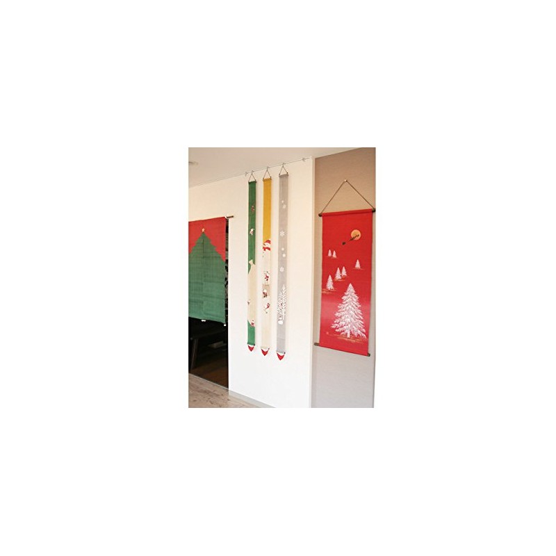Thin Tapestry, "Juhyo" Winter Hand Painted Tapestry, Snowman, Christmas Tree