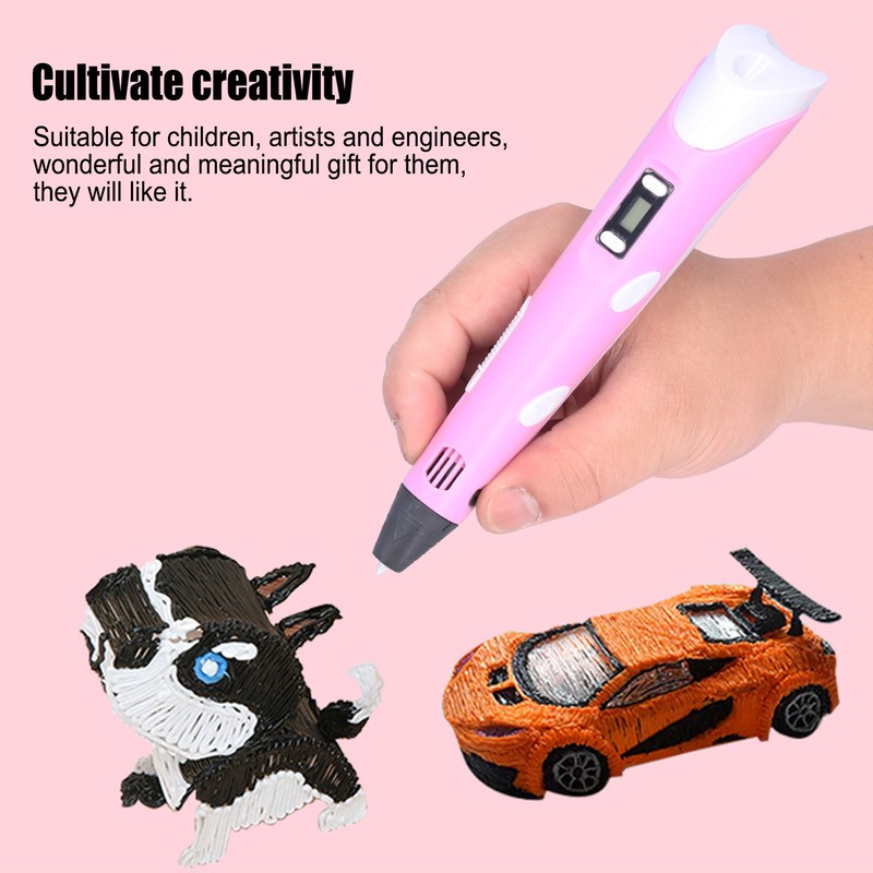Kid 3D Printing Pen Children LCD Display Drawing Graffiti Pen