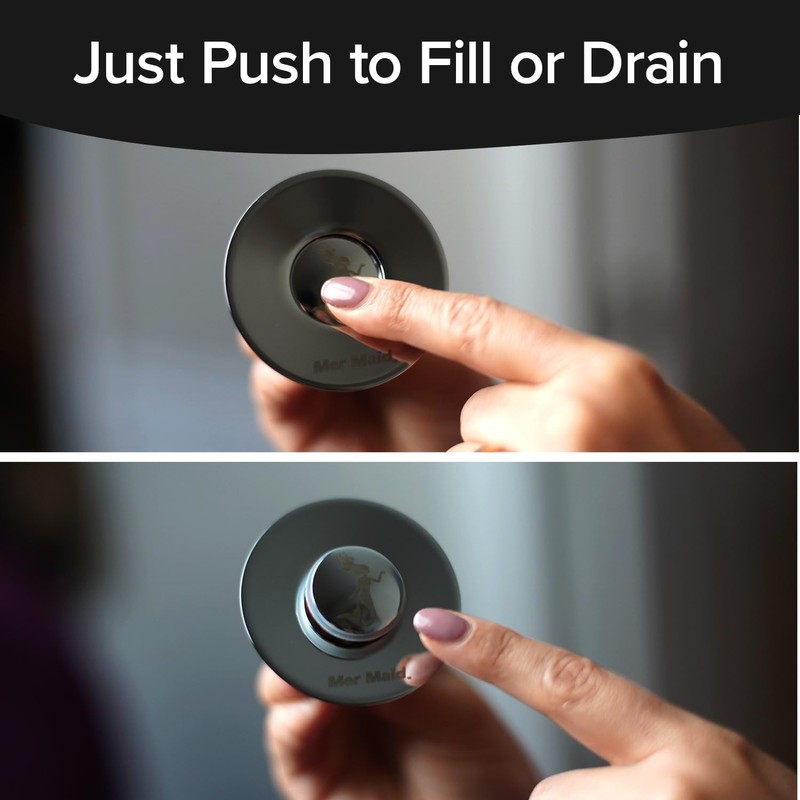 Mer-Maid Drain Magic Extra-Rugged Universal Sink Stopper, AS-SEEN-ON-TV, Instantly Replace