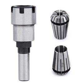DingGreat 1/2 Inch Shank ER20 Taper Collet Chuck Holder CNC Router Extension Rod with 2 Pieces ER20 Spring Collets Set for CNC Work, Engraving and Milling Tool (6.35 mm & 13 mm)