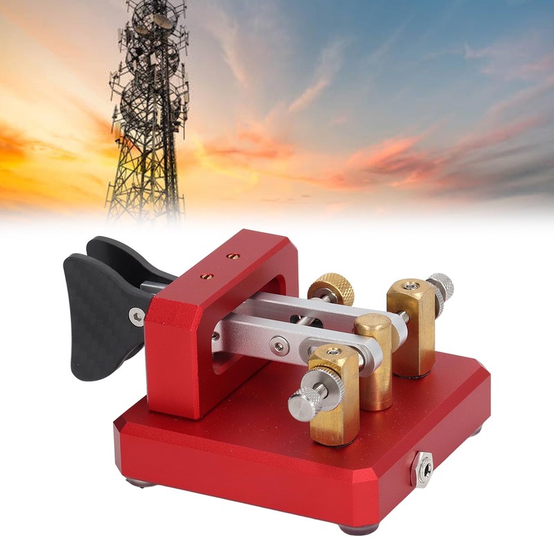 Morse Code Key Double Paddle CW Telegraph with 3.5mm Interface
