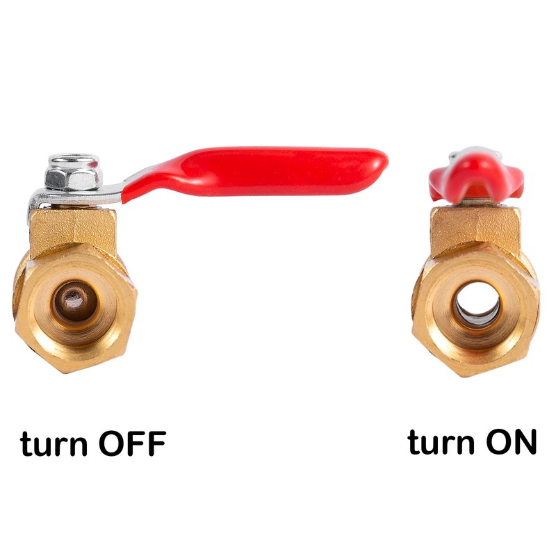 BILAL 2 Pack 1/4" Heavy Duty Air Compressor Brass Ball