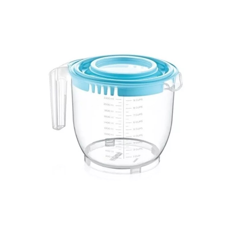 Like Shop Taza Medidora De Plástico Resistente Con Tapa De
