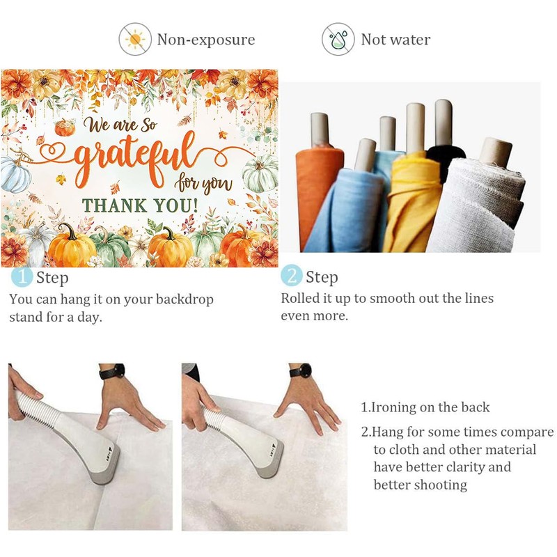 Grateful Thanksgiving Backdrop 8x6FT We are So Grateful for You