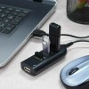 Unbranded Black USB 2.0 Hi-Speed 4-Port Splitter Hub For PC