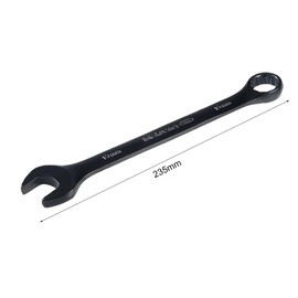 uxcell Metric 19mm 12-Point Box Open End Combination Wrench Black Electroplated Coating, Cr-V