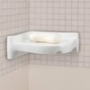 Honeydak Ceramic Corner Soap Dish for Shower Wall Tile White