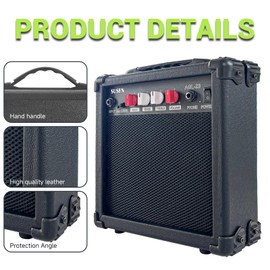 SUSEN Electric Guitar Amp 20 Watt Amplifier Portable Amp with Headphone Input Gain Powe Including Professional Noise Reduction Cable