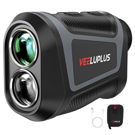 VEELUPLUS Golf Rangefinder with Slope, Golf- 660 Pro Rangefinder, Flag Pole Locking Vibration, 6X Magnification, Rechargeable, Golf Accessories Magnet Mount Rangefinders with LCD Clarity View