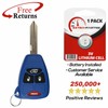 Extra-Partss Remote Key Fob 4btn Blue for 2004 2005 2006 2007 2008 Chrysler Pacifica