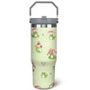 ysnifeiw 30oz Frog Tumbler with Handle and Straw, Stainless Steel