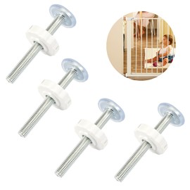 Pressure Screws for Children's Gate, 4 Pieces M10 Clamping Screw, 90 mm Holder Stair Safety Gate, Threaded Spindle Rods Screws Kit, Feet for Door Safety Gate, for Baby & Pet Stair Gate