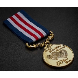 The Commemorative Coin Company 50th Golden Wedding Anniversary Medal for Long/Distinguished Service and Bravery in the Field. Gift/Present Husband/Wife/Partner/Couple, Gold