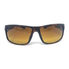 Generic The Aspen Bifocal Sun Reader Sport & Wrap-Around Reading HD Copper Sunglasses + 3.00 Tortoise with Copper Lens